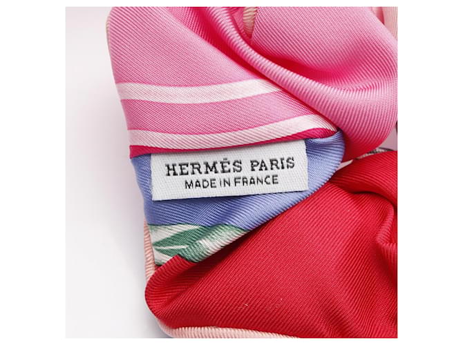 Silk In Scrunchie in seta Claudia di Hermès Rosa Multicolore - vista 3