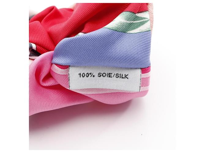 Silk In Scrunchie in seta Claudia di Hermès Rosa Multicolore - vista 4