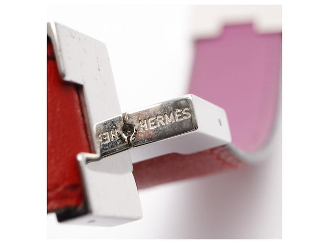 Bracciale Charm Lurie Hermès Argento Rosso Porpora - vista 4