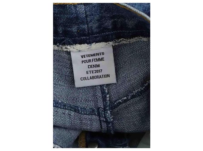 Vêtements Jeans dritti in cotone blu - vista 5
