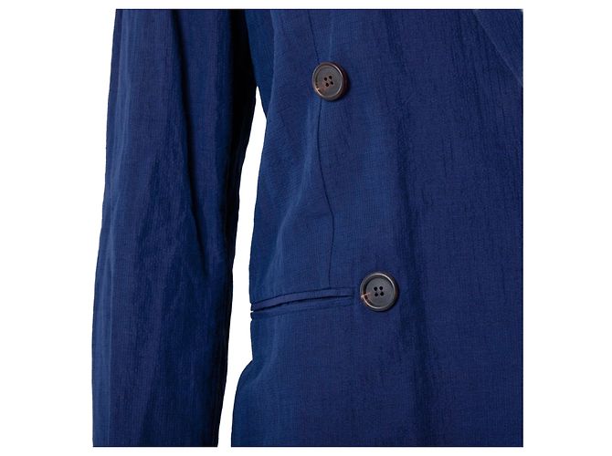 Blazer de lino azul marino de doble botonadura Brunello Cucinelli - vista 4
