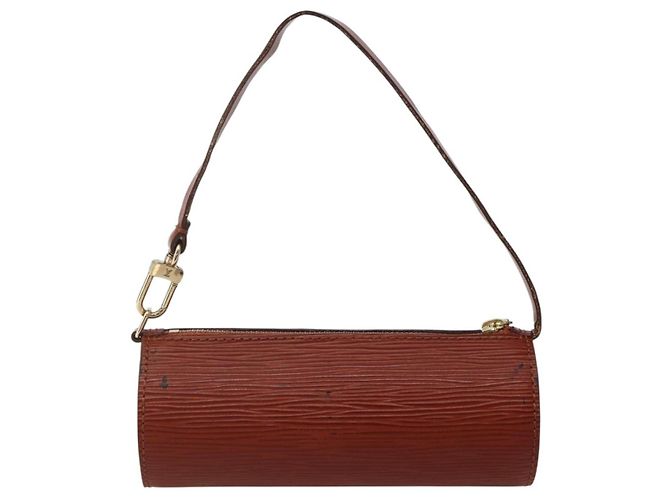 Pochette Soufflot em couro Epi Louis Vuitton Marrom - vista 2