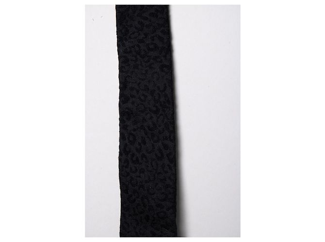 Saint Laurent, leopard structured tie - view 2