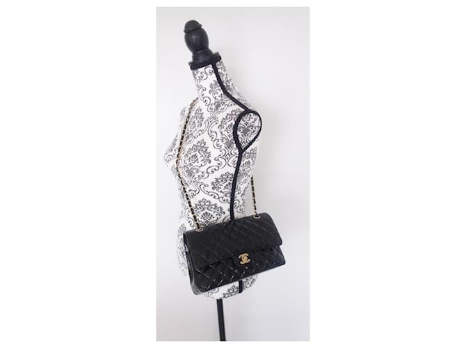 Timeless Borsa Chanel Classica Nera Glitter Nero - vista 13
