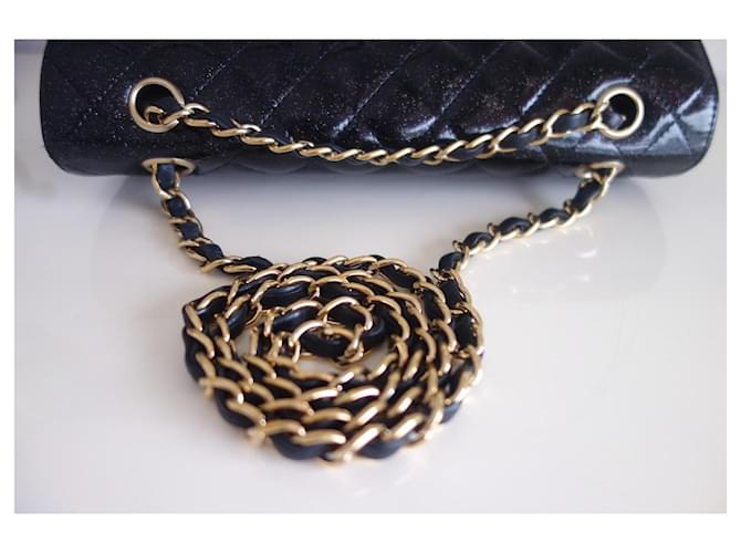 Timeless Borsa Chanel Classica Nera Glitter Nero - vista 14
