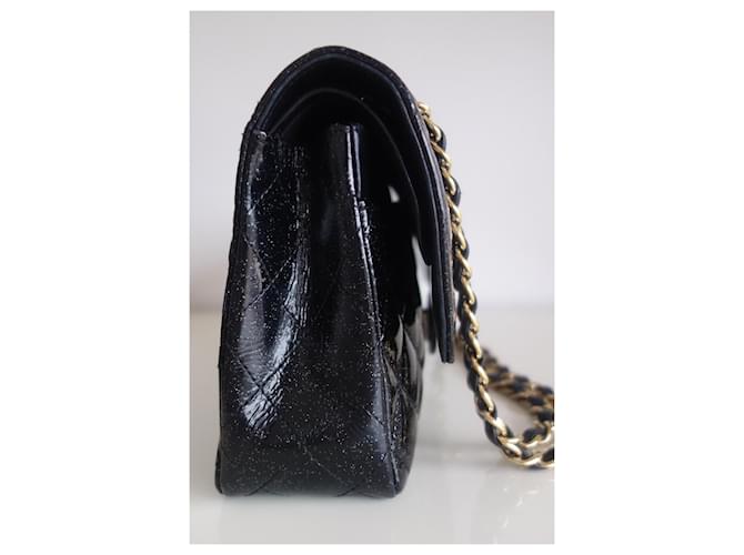 Timeless Borsa Chanel Classica Nera Glitter Nero - vista 9