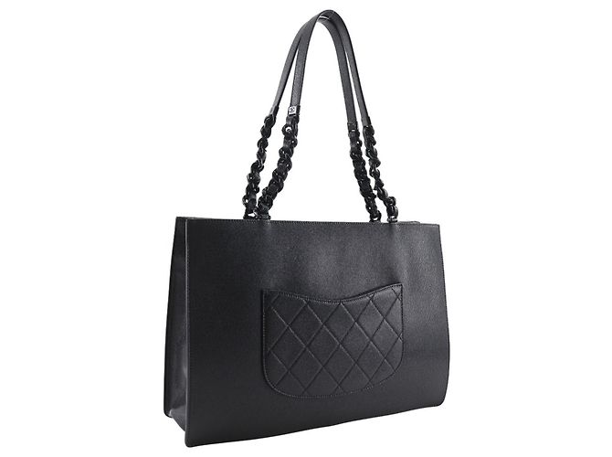 Chanel Matelassé Große Tote Tasche Schwarz - Ansicht 3