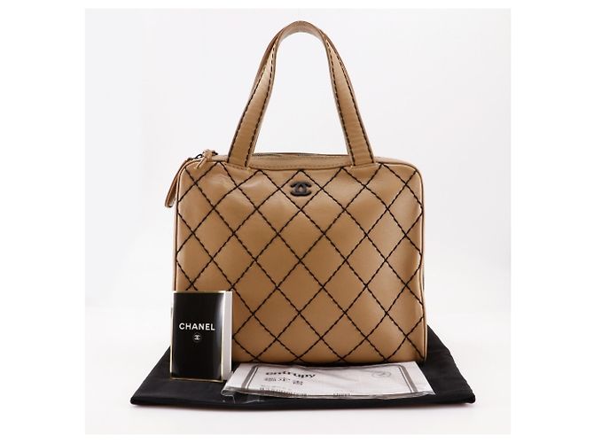 Borsa tote Wild Stitch di Chanel Beige - vista 20