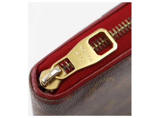 Cartera Zippy Retiro Louis Vuitton Castaño Roja Fucsia - vista 12