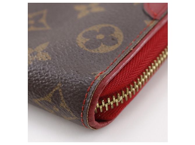 Cartera Zippy Retiro Louis Vuitton Castaño Roja Fucsia - vista 5