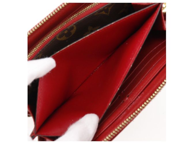 Cartera Zippy Retiro Louis Vuitton Castaño Roja Fucsia - vista 8