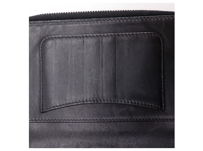 Cartera larga Matelassé Chanel en piel de cordero negro - vista 14