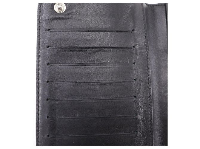 Cartera larga Matelassé Chanel en piel de cordero negro - vista 15