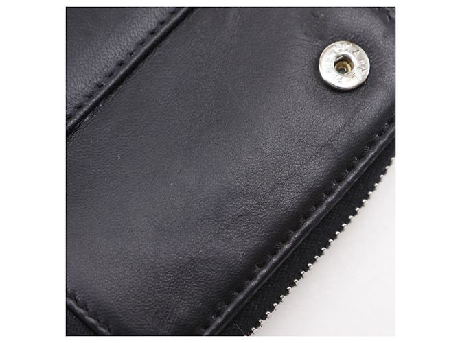 Cartera larga Matelassé Chanel en piel de cordero negro - vista 16