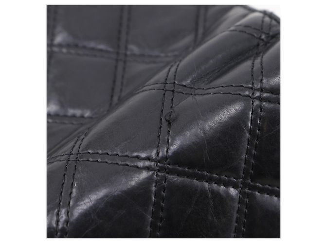 Cartera larga Matelassé Chanel en piel de cordero negro - vista 17