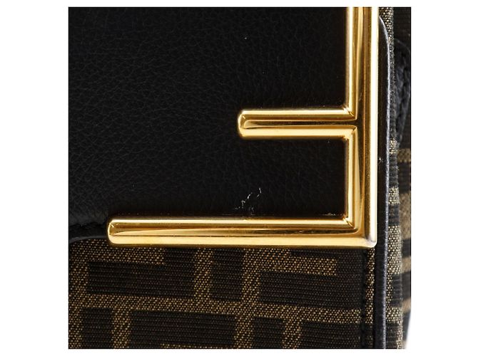 Borsa Fendi La Medusa Zucca Marrone Nero - vista 11