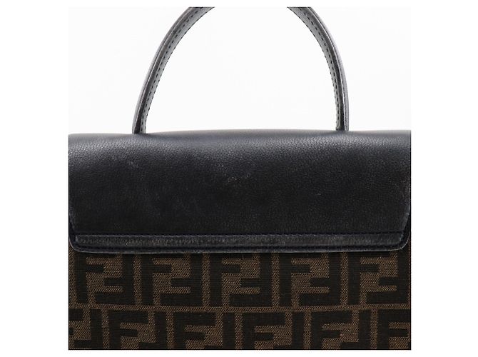 Borsa Fendi La Medusa Zucca Marrone Nero - vista 13