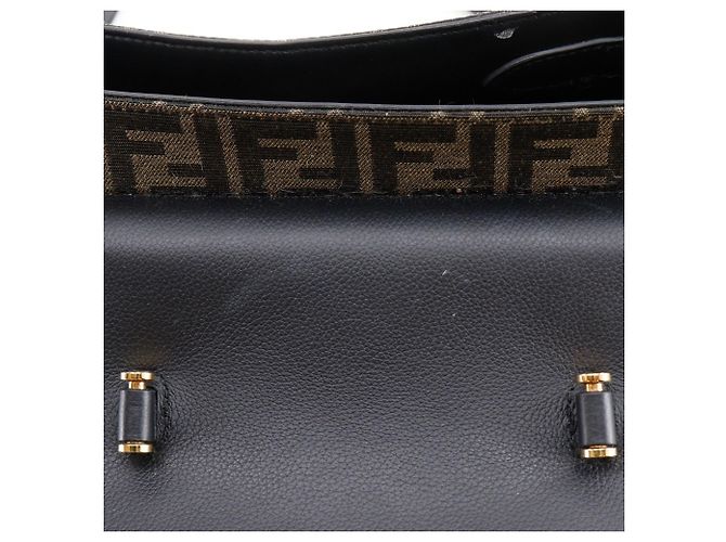 Borsa Fendi La Medusa Zucca Marrone Nero - vista 15