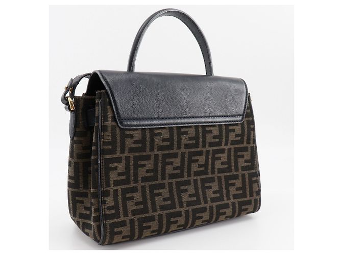 Borsa Fendi La Medusa Zucca Marrone Nero - vista 3