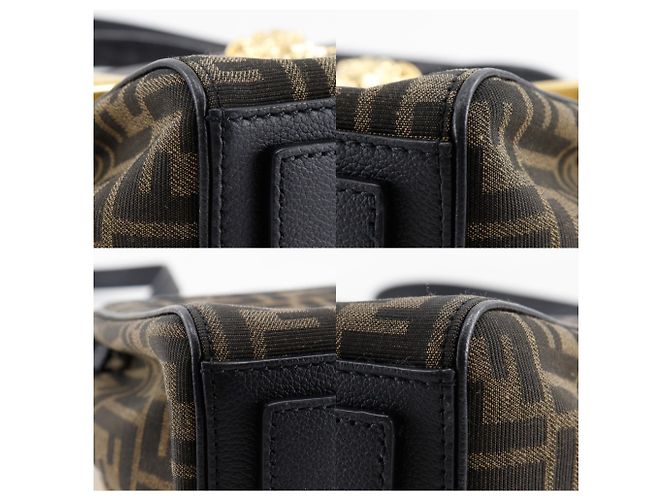 Borsa Fendi La Medusa Zucca Marrone Nero - vista 4