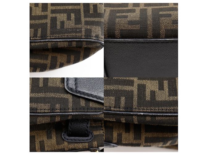 Borsa Fendi La Medusa Zucca Marrone Nero - vista 8