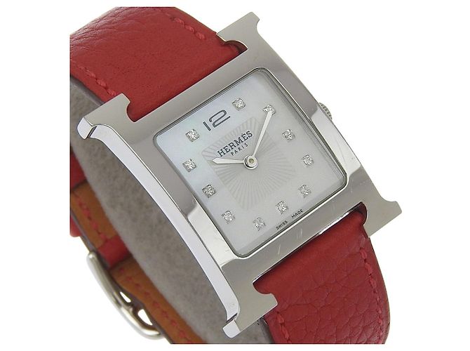 Relógio Hermès Heure H Mostrador de Concha e Diamantes - vista 3