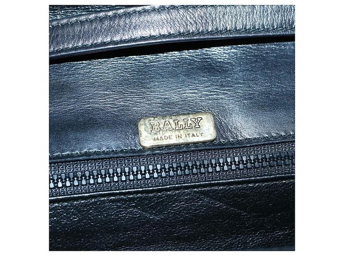 Bally Vintage Schultertasche aus Leder Schwarz - Ansicht 7