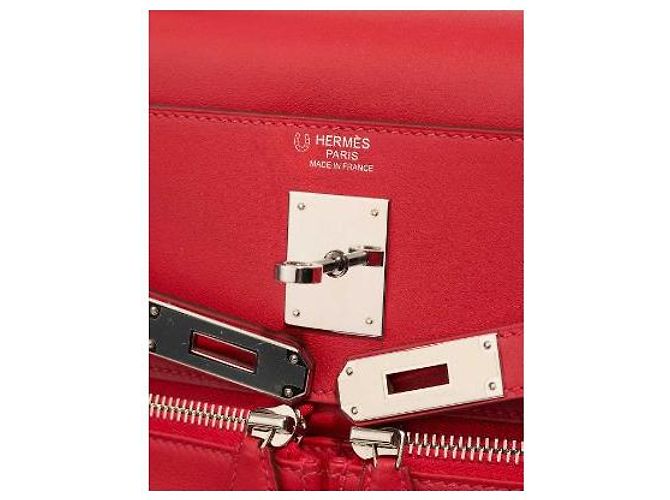 Hermès Borsa HERMES Kelly Lakis in Pelle Rossa - 102983 Rosso - vista 5