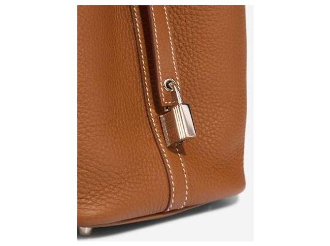 Hermès Bolsa HERMES Picotin em Couro Dourado - 102975 - vista 5