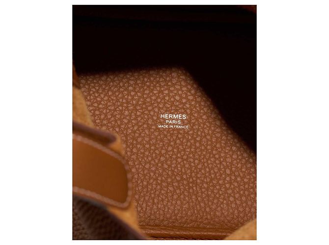 Hermès Bolsa HERMES Picotin em Couro Dourado - 102975 - vista 6