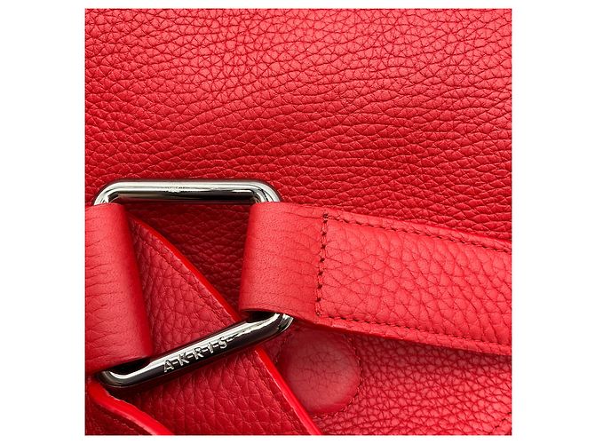 Borsa XS Anna in pelle di vitello grana rossa Akris - vista 12