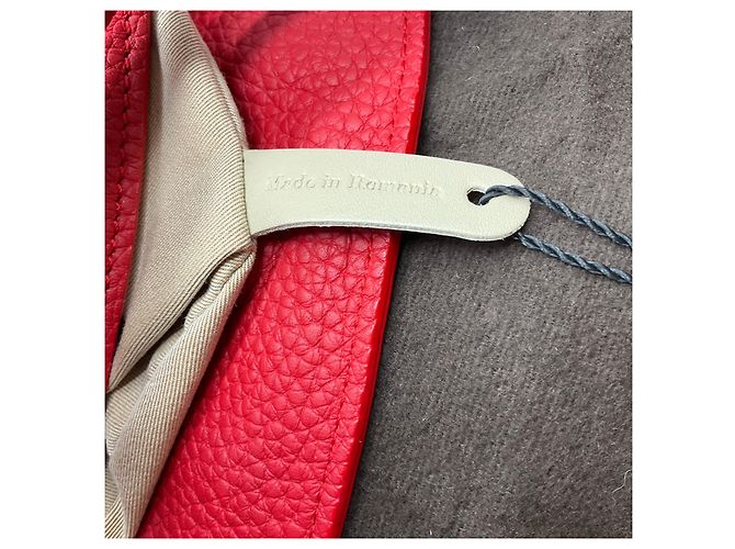 Borsa XS Anna in pelle di vitello grana rossa Akris - vista 14