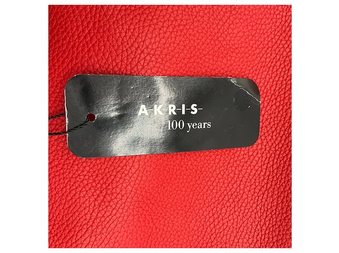 Borsa XS Anna in pelle di vitello grana rossa Akris - vista 16