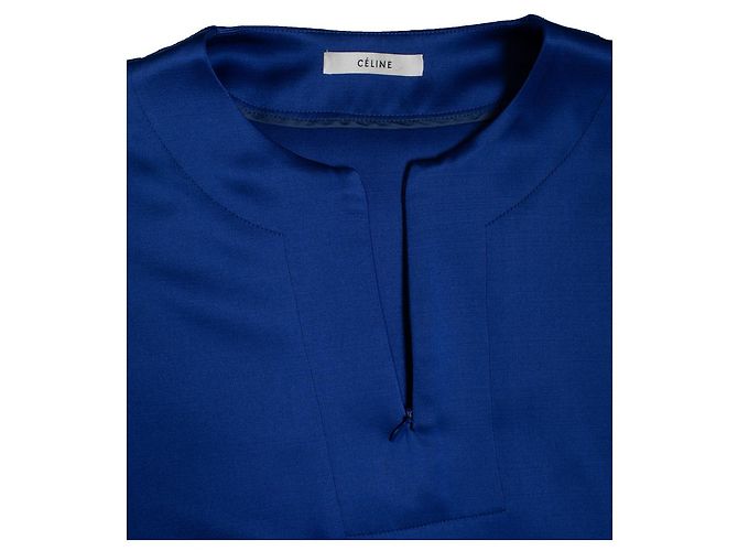 Céline Abito in misto seta blu cobalto Celine - vista 9