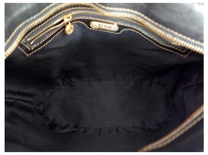 Borsa a tracolla Fendi Pequin Borsa a spalla Nera Marrone Striata - vista 13
