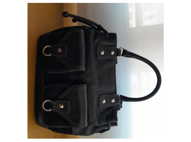 Bolso tote Loewe Anagram negro de ante y cuero - vista 5