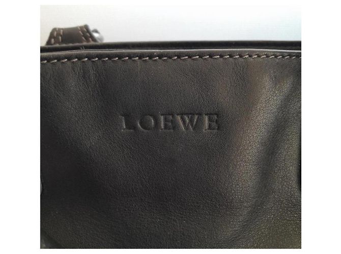 Bolso tote Loewe Anagram negro de ante y cuero - vista 7