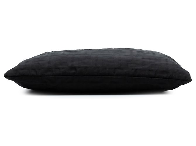 Borsa a spalla in tela Zucca nera Fendi Nero - vista 3
