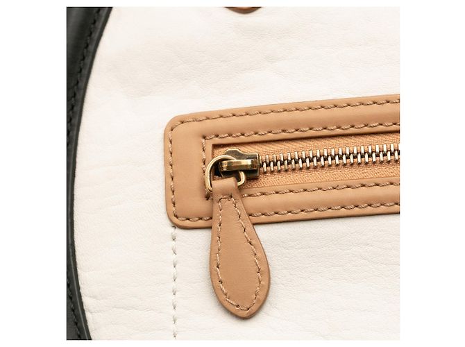 Luggage Céline Celine Weiße Mini Tricolor aus Kalbsleder Reisetasche - Ansicht 8