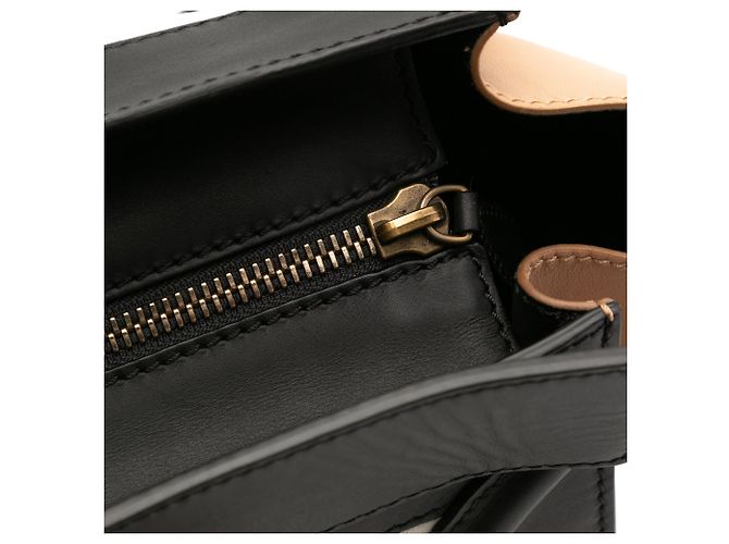 Luggage Céline Celine Weiße Mini Tricolor aus Kalbsleder Reisetasche - Ansicht 9