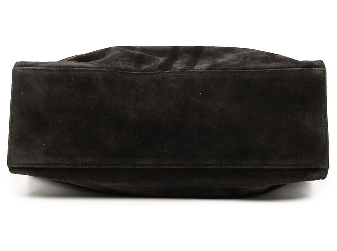Chanel Schwarze CC Wildleder-Tasche - Ansicht 3