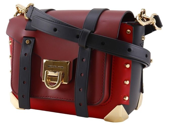 Borsa a Spalla Piccola Manhattan di Michael Kors Rosso - vista 2