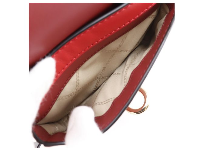Borsa a Spalla Piccola Manhattan di Michael Kors Rosso - vista 5