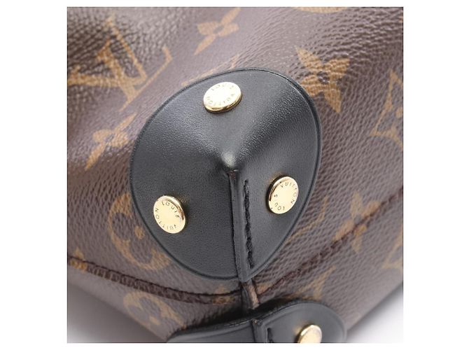 Bolsa Petite Malle Souple Louis Vuitton Marrom Preto Monograma - vista 5