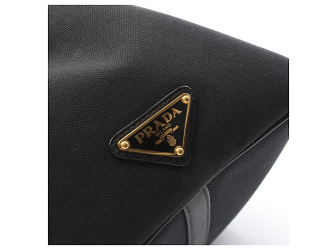 Borsa a mano in jacquard con logo Prada Nero - vista 5