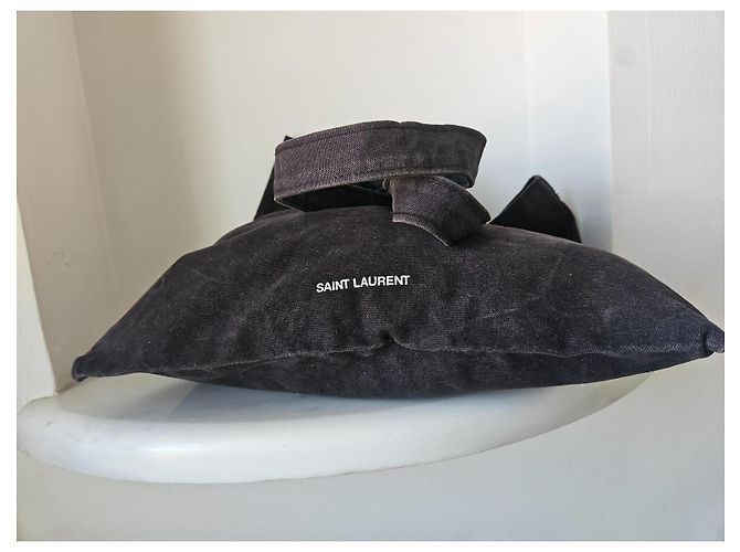 Saint Laurent Canvas Tote Bag Schwarz - Ansicht 10