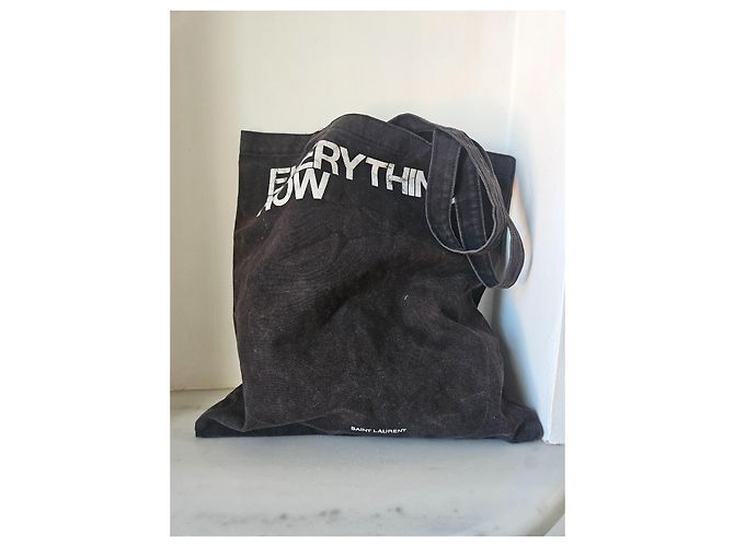 Saint Laurent Canvas Tote Bag Schwarz - Ansicht 8