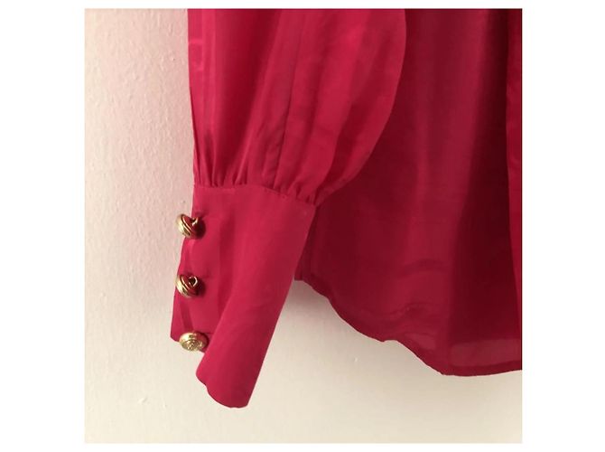 Top de seda jacquard Balmain pour H&M Fucsia - vista 2