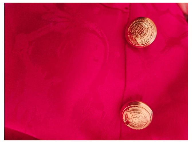 Top de seda jacquard Balmain pour H&M Fucsia - vista 4
