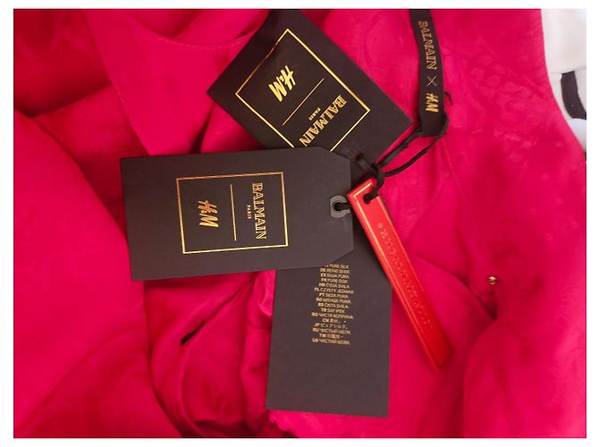 Top de seda jacquard Balmain pour H&M Fucsia - vista 7